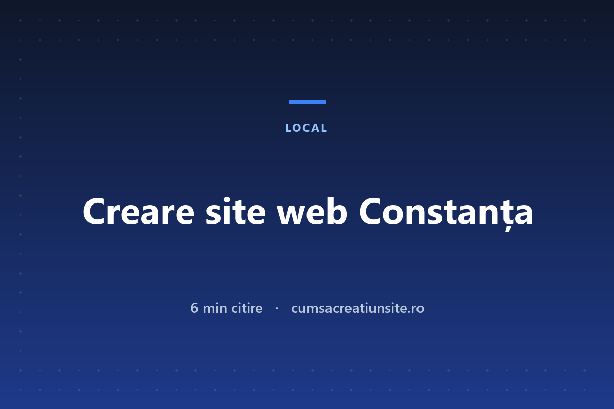 Creare site web Constanța: cele mai mici prețuri și cele mai scurte termene